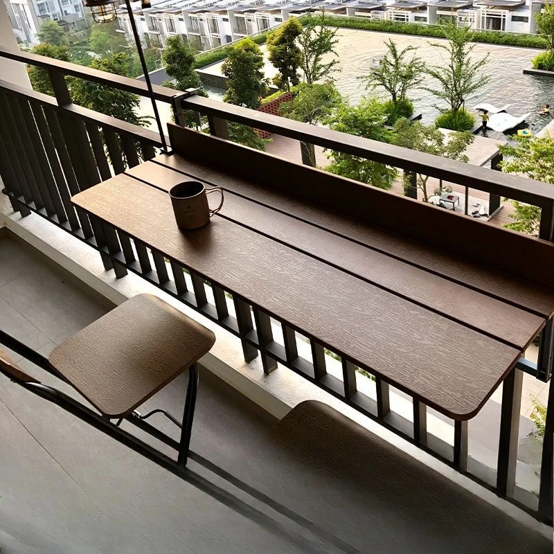 Balcony railing hanging bar table, small household bar, computer table foldable desk and chairs
Balcony railing hanging bar table, small household bar, computer table foldable desk and chairs