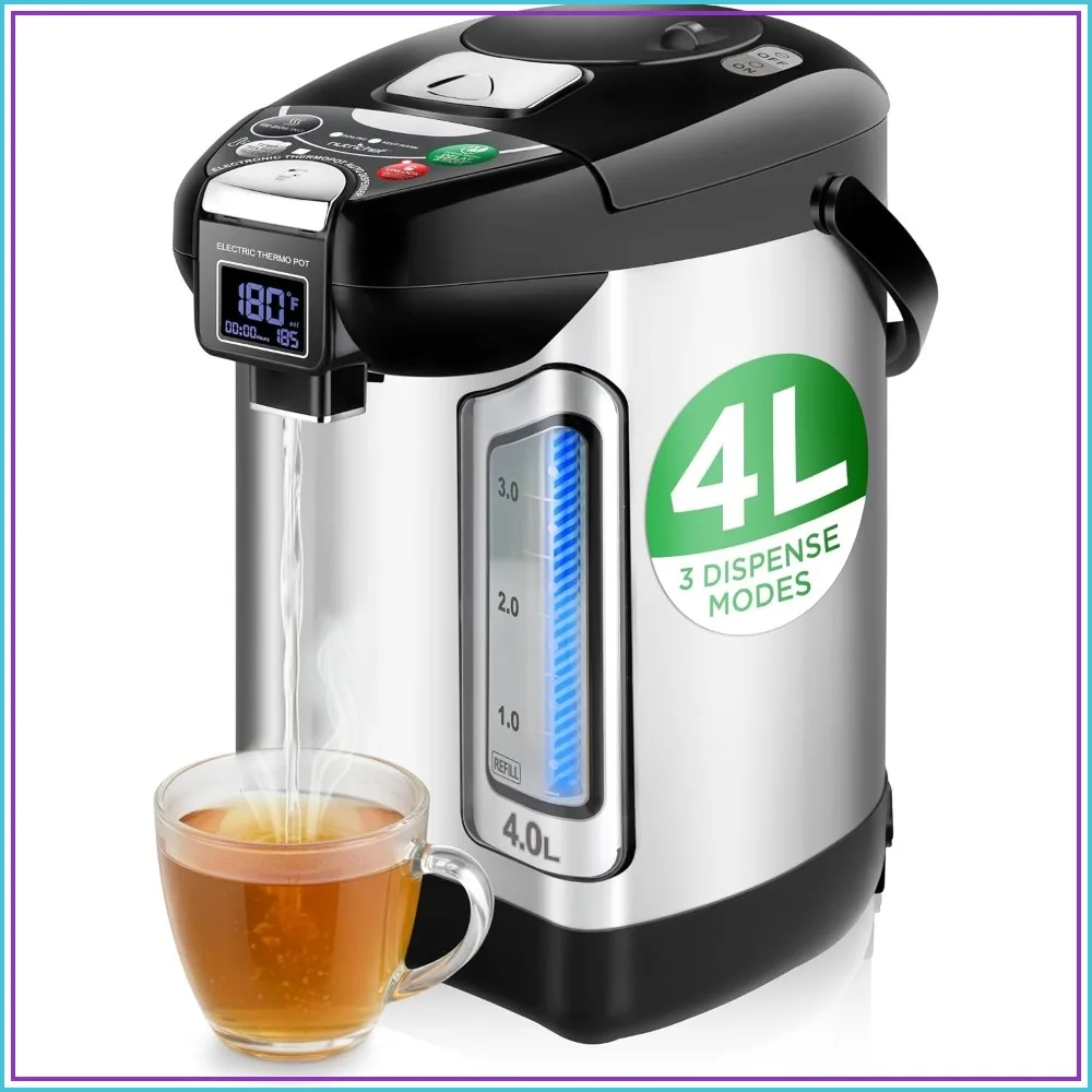 4L Electric Hot Water Dispenser with LCD Display, 360° Rotating Base, Keep Warm & Auto Shut Off for Coffee & Tea
4L Electric Hot Water Dispenser with LCD Display, 360° Rotating Base, Keep Warm & Auto Shut Off for Coffee & Tea