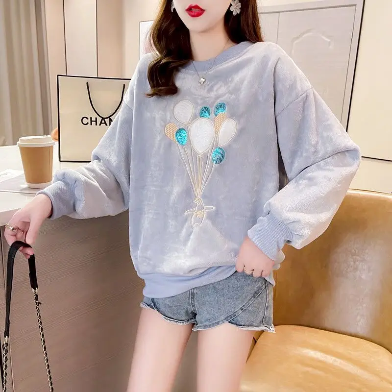 Oversized Pullovers Women Autumn Winter Trendy Plush Thicken Tops Round Neck Loose Pullover Korean Style Warm Furry Coats Woman
Oversized Pullovers Women Autumn Winter Trendy Plush Thicken Tops Round Neck Loose Pullover Korean Style Warm Furry Coats Woman