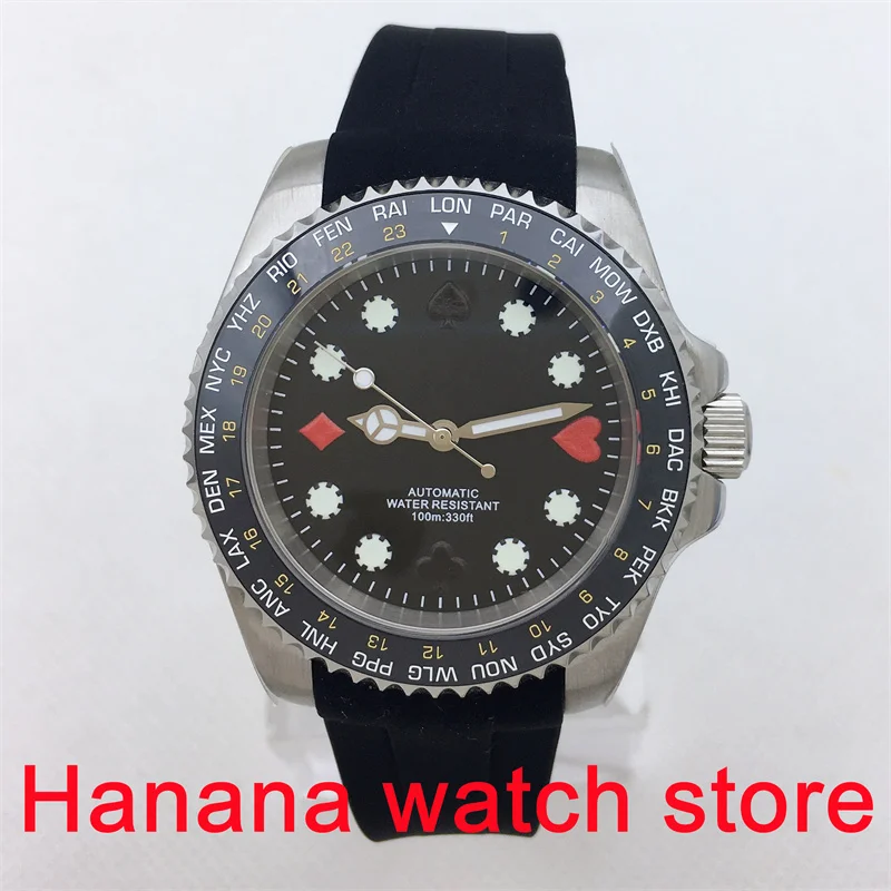 BLIGER 40mm Men's automatic watch nh35 Movement Ceramic bezel Green poker pattern dial Green luminous rubber strap sapphireglass
BLIGER 40mm Men's automatic watch nh35 Movement Ceramic bezel Green poker pattern dial Green luminous rubber strap sapphireglass