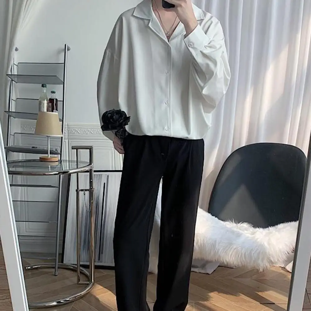 Classic Long-sleeve Men Shirt Stylish Men's Cuban Collar Long Sleeve Shirt for Work Parties Dates Casual Loose Fit Solid Color
Classic Long-sleeve Men Shirt Stylish Men's Cuban Collar Long Sleeve Shirt for Work Parties Dates Casual Loose Fit Solid Color