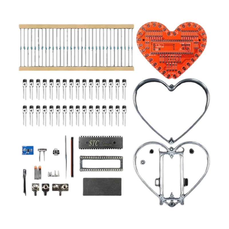 ABAE-Soldering Practice Kit, Heart Shaped LED Light Soldering Project RGB LED DIY Electronic Kit For Beginners Student STEM
ABAE-Soldering Practice Kit, Heart Shaped LED Light Soldering Project RGB LED DIY Electronic Kit For Beginners Student STEM