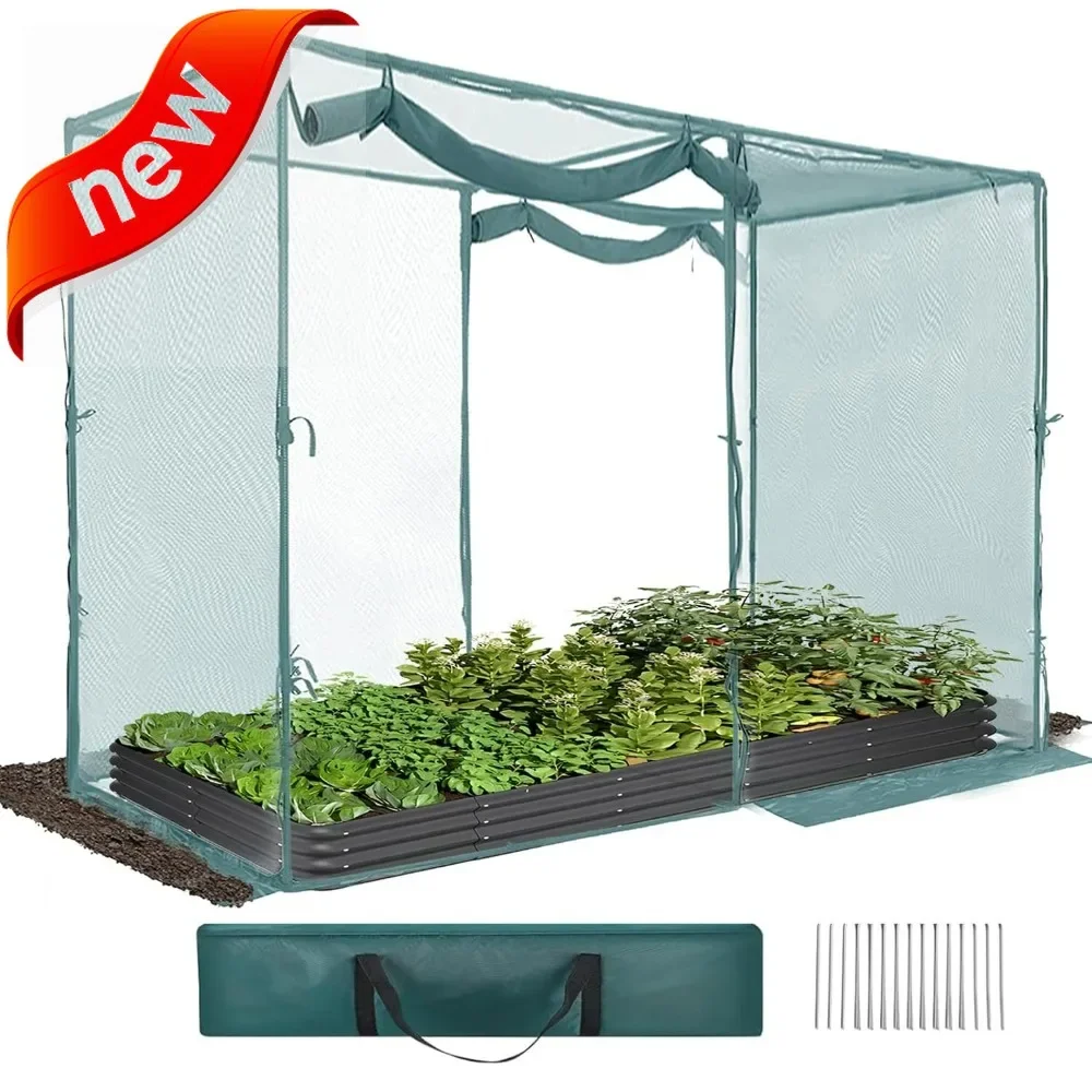 Large Plant Protection Tent - 6.5x10 Feet Greenhouse Mesh Crop Cage with Double Zippered Entrances
Large Plant Protection Tent - 6.5x10 Feet Greenhouse Mesh Crop Cage with Double Zippered Entrances