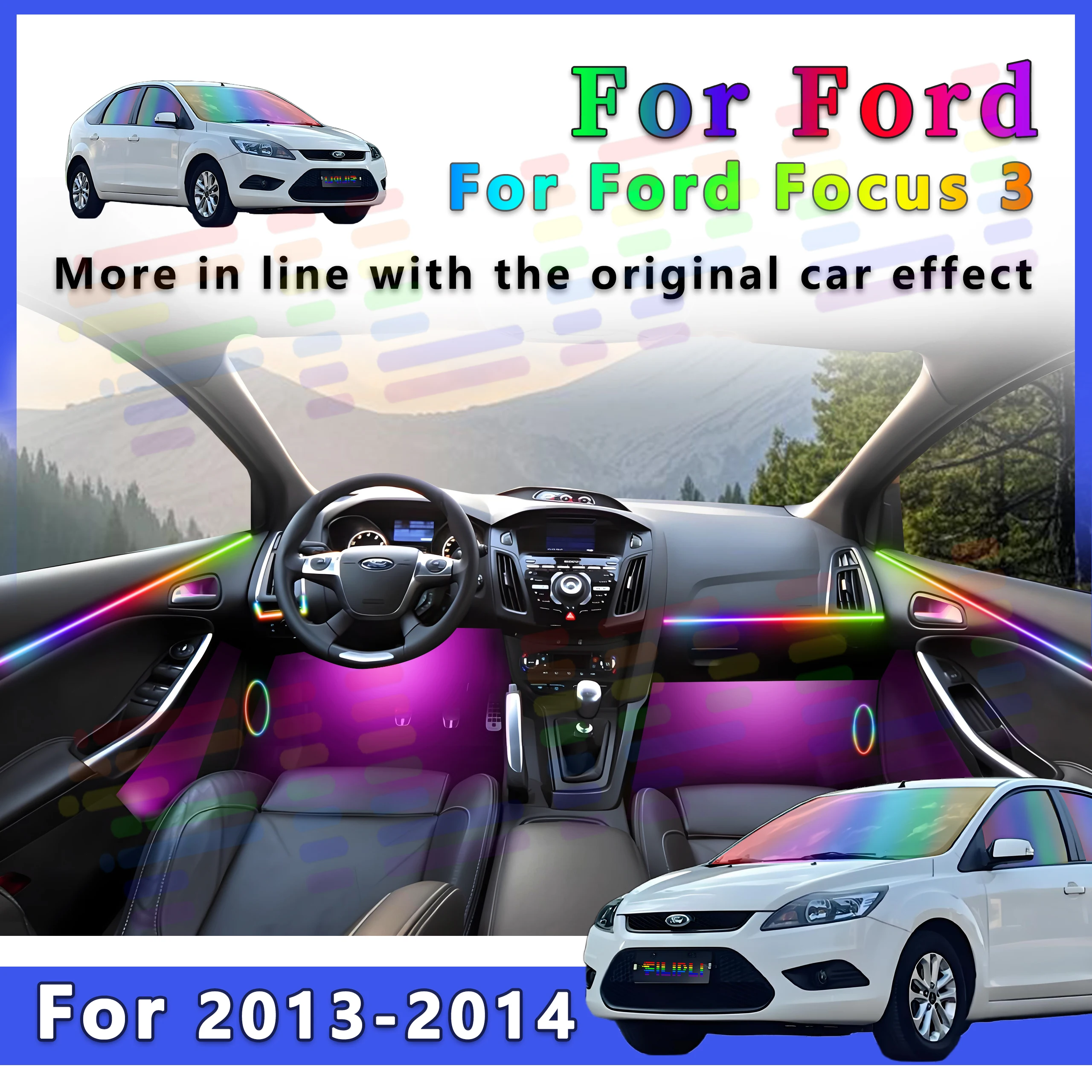 Для Ford Fox 3 2013-2014 украшение атмосферная лампа 64 цвета RGB симфонический автомобильный окружающий свет внутренняя акриловая направляющая светодиодная лента
Для Ford Fox 3 2013-2014 украшение атмосферная лампа 64 цвета RGB симфонический автомобильный окружающий свет внутренняя акриловая направляющая светодиодная лента