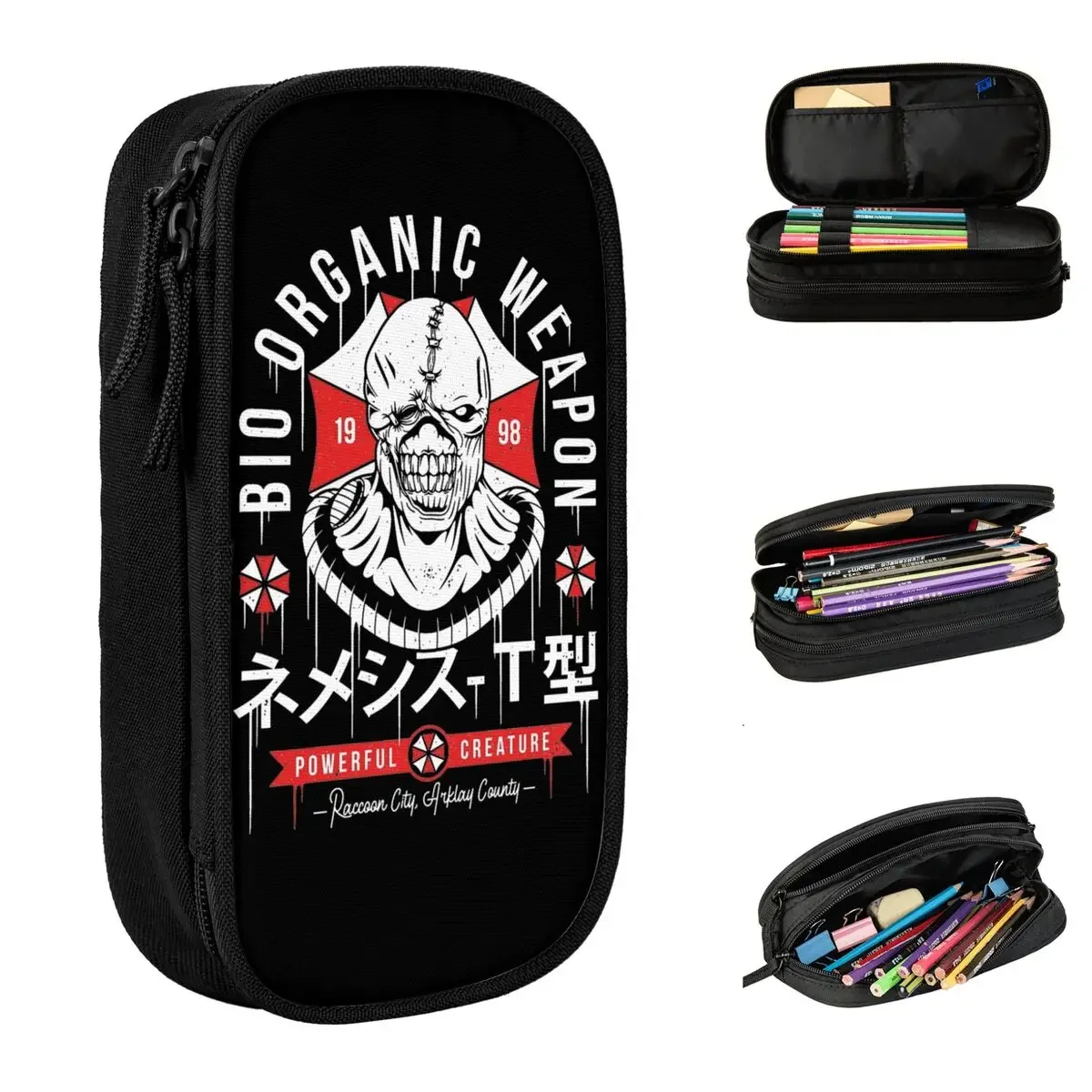 Classic Bio Organic Weapon Residents Evils Pencil Case Pencilcases Pen Box for Student Large Storage Pencil Bags Accessories
Classic Bio Organic Weapon Residents Evils Pencil Case Pencilcases Pen Box for Student Large Storage Pencil Bags Accessories