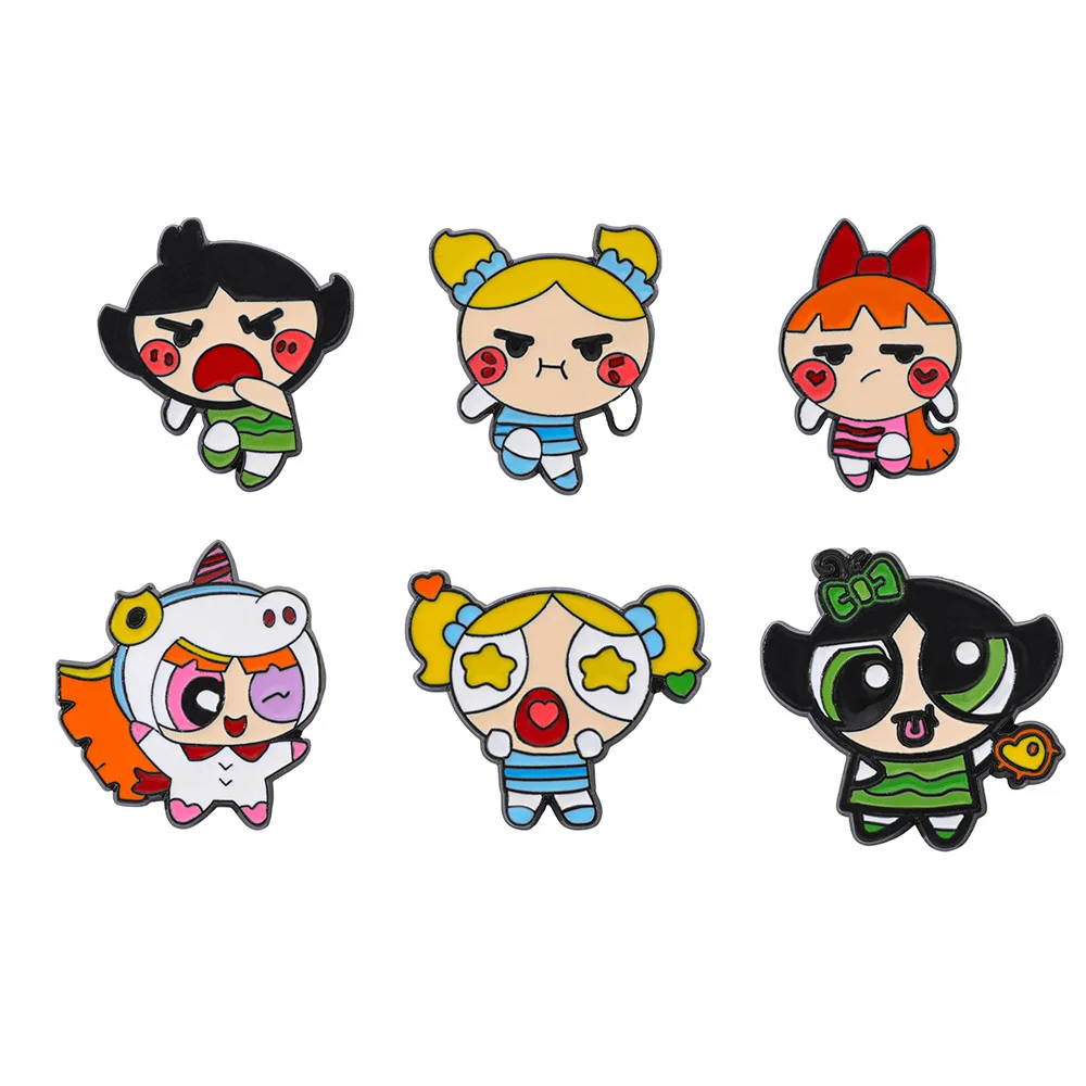 Cartoon Power Girl Brooches Set Cute Anime Enamel Lapel Pins for Backpack Creative Metal Badges Women Accessories Gifts
Cartoon Power Girl Brooches Set Cute Anime Enamel Lapel Pins for Backpack Creative Metal Badges Women Accessories Gifts