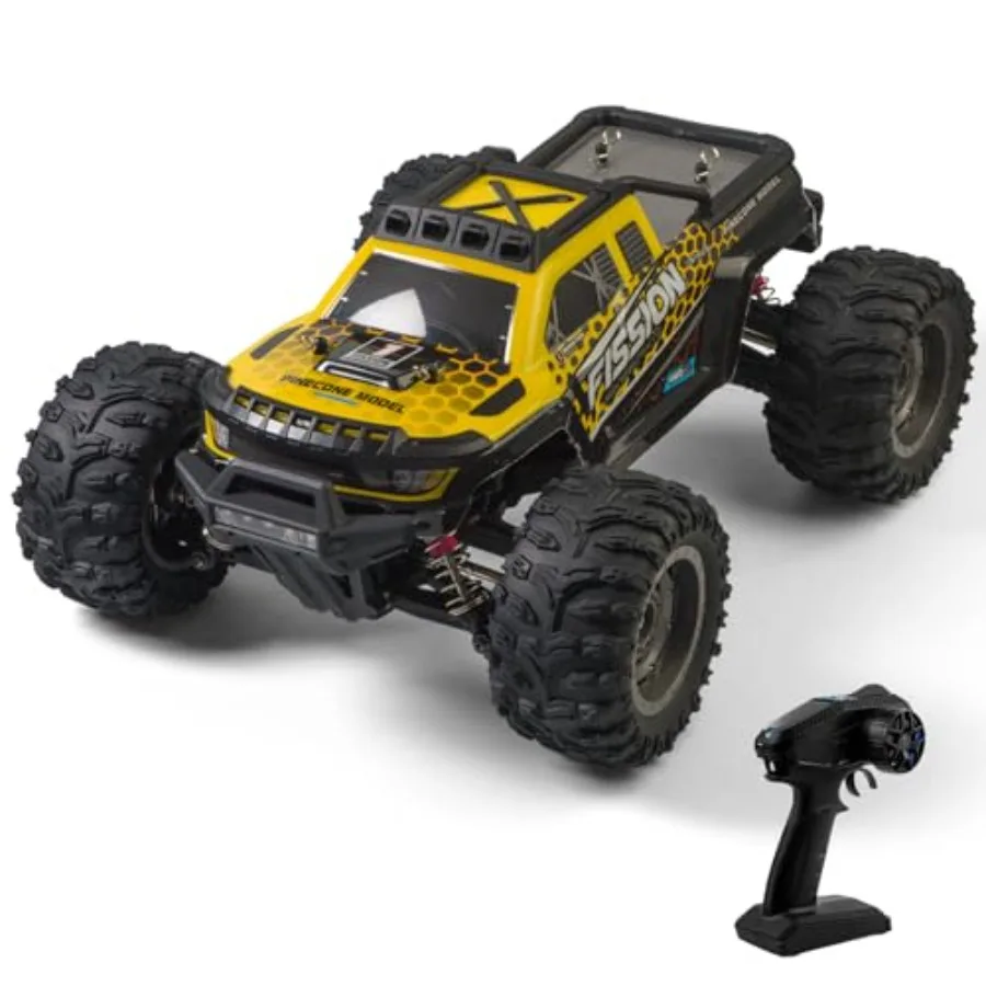 Brushless High-Speed 4WD RC Truck for off-road racing, metal drivetrain, black/red, upgrade-free 1/12 scale with aggressive han
Brushless High-Speed 4WD RC Truck for off-road racing, metal drivetrain, black/red, upgrade-free 1/12 scale with aggressive han