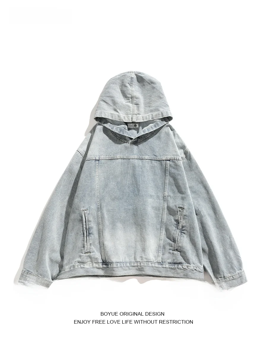 Boyue Casual Hooded Denim Jacket Men's Street Style Personality Loose Workwear Jacket Youth Fashion Autumn Outerwear
Boyue Casual Hooded Denim Jacket Men's Street Style Personality Loose Workwear Jacket Youth Fashion Autumn Outerwear