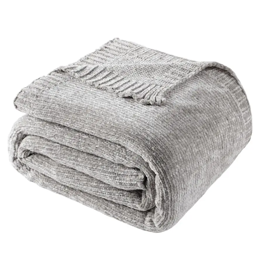 Светло-серый плед для дивана, мягкий вязаный плед из шенилла для кресла, гостиной, уютные серые пледы
Светло-серый плед для дивана, мягкий вязаный плед из шенилла для кресла, гостиной, уютные серые пледы