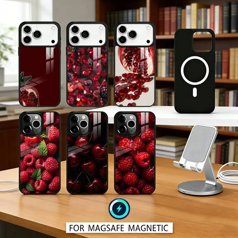 Red C-Cherry Pomegranate Raspberry Phone Case Magnetic For iPhone17 16 15 14 13 12 Pro Max For Magsafe Wireless Charging Cover
Red C-Cherry Pomegranate Raspberry Phone Case Magnetic For iPhone17 16 15 14 13 12 Pro Max For Magsafe Wireless Charging Cover