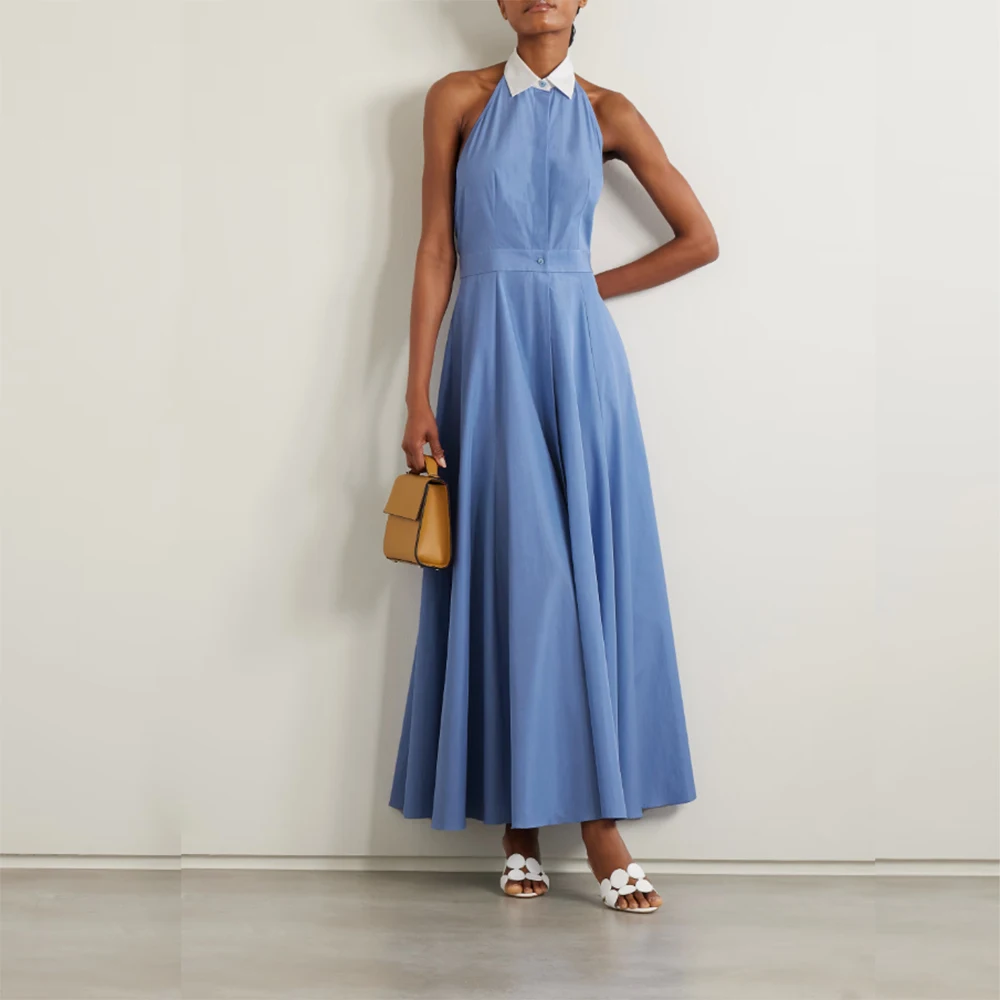 Formal Women Evening Dresses 2025 Elegant Backless Sleeveless Draped Ankle-Length Dress Special Occasion Customized Prom Gowns
Formal Women Evening Dresses 2025 Elegant Backless Sleeveless Draped Ankle-Length Dress Special Occasion Customized Prom Gowns