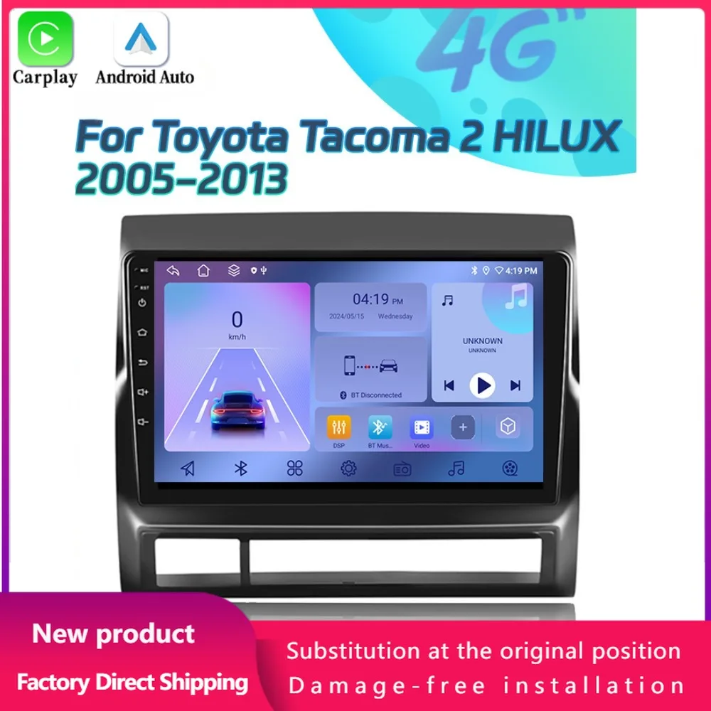 Car Radio Multimedia Video For Toyota Tacoma 2 HILUX 2005-2013 Android 14 Navigation GPS Wireless BT Apple Carplay Touch Screen
Car Radio Multimedia Video For Toyota Tacoma 2 HILUX 2005-2013 Android 14 Navigation GPS Wireless BT Apple Carplay Touch Screen