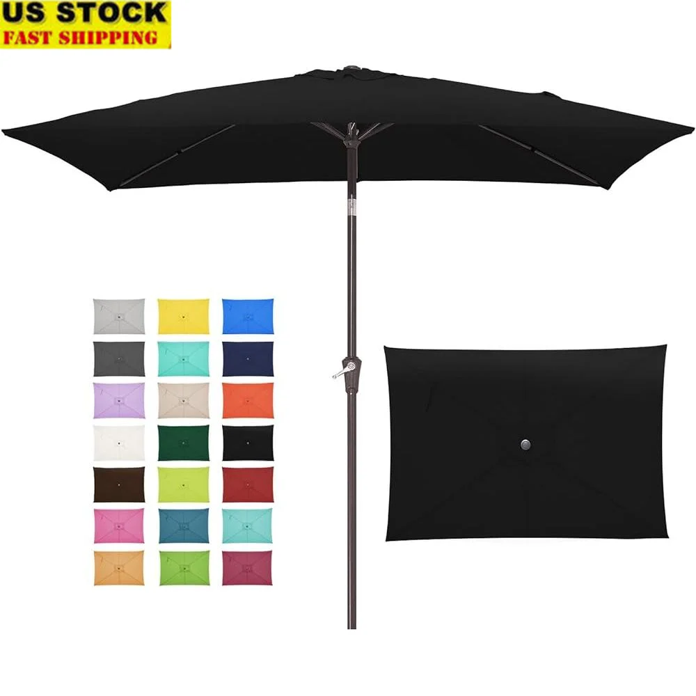 Rectangular Patio Umbrella Outdoor Market Umbrella with Push Button Tilt Crank Waterproof UV Resistant Windproof Garden Shade
Rectangular Patio Umbrella Outdoor Market Umbrella with Push Button Tilt Crank Waterproof UV Resistant Windproof Garden Shade