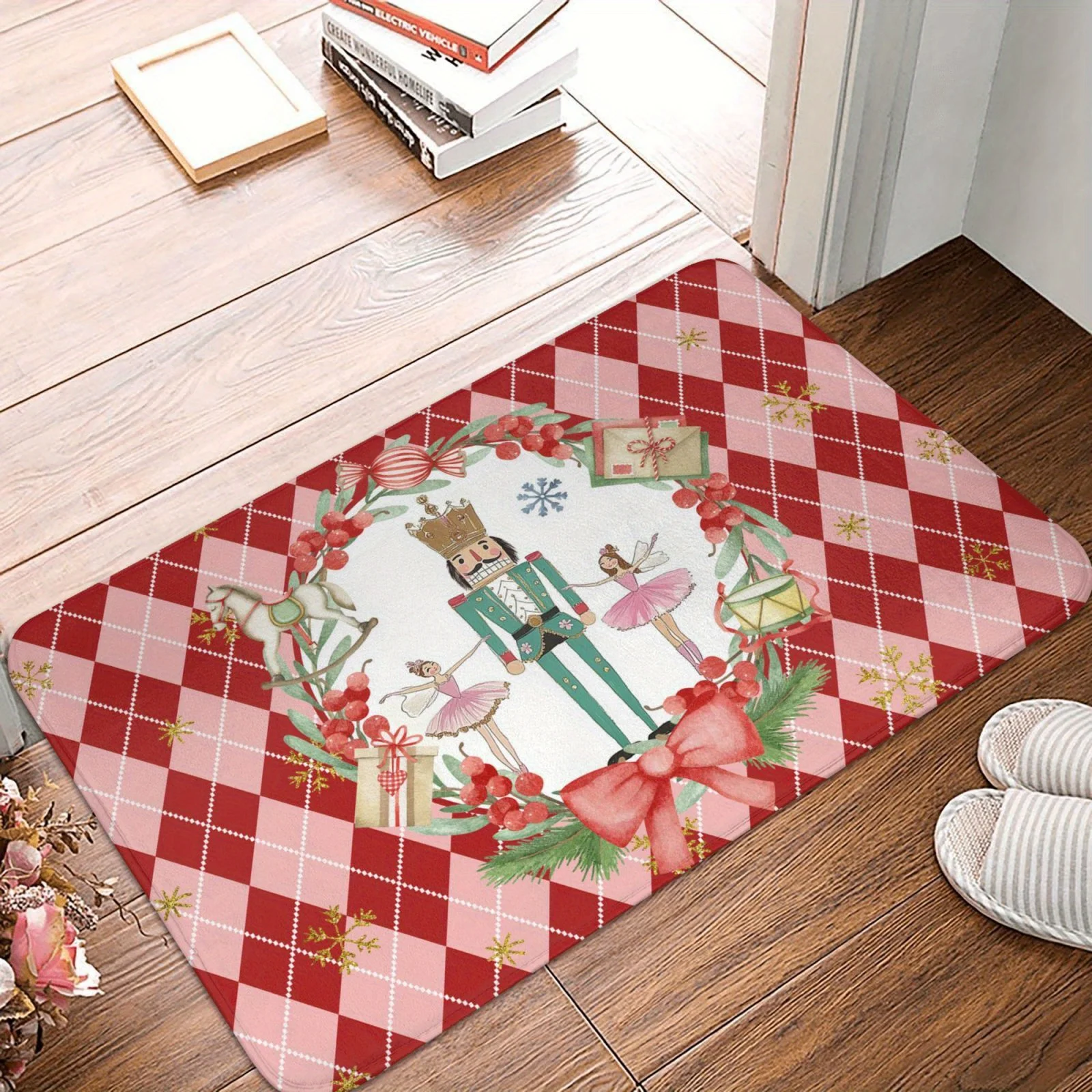 Christmas Nutcracker Plaid Soft Carpet Bathroom Anti-silp Doormats Suitable for Living Room Entrance Decorative Accessories Pad
Christmas Nutcracker Plaid Soft Carpet Bathroom Anti-silp Doormats Suitable for Living Room Entrance Decorative Accessories Pad