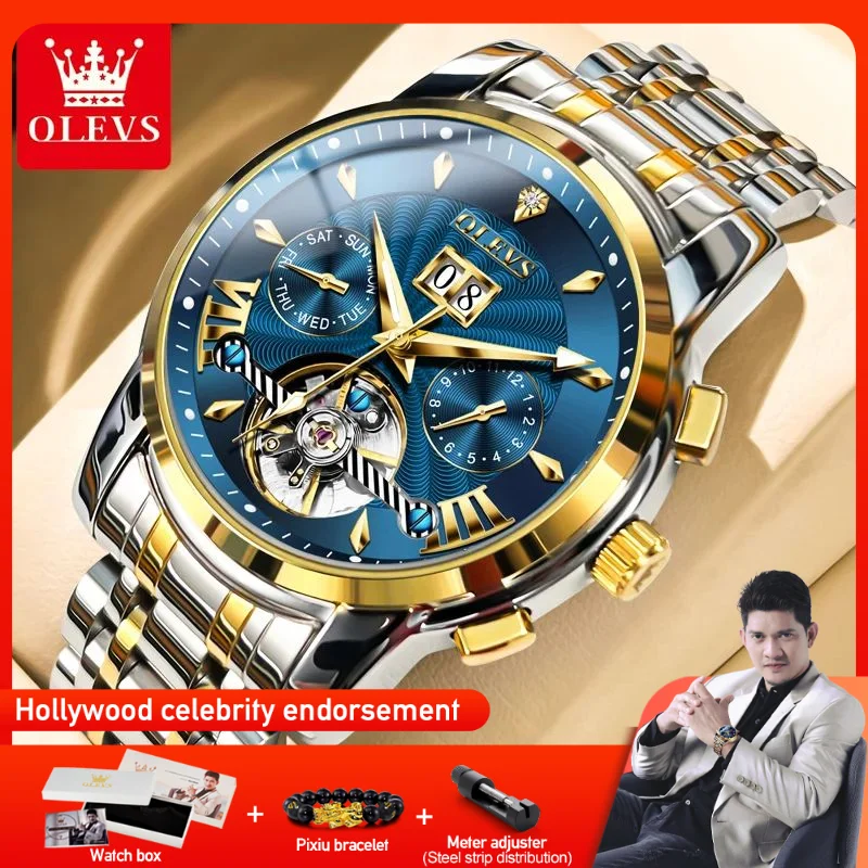 OLEVS 9965 Mens Watch Original Luxury Waterproof Luminous Automatic Mechanical Watch Reloj Watches For Men Freebie Mens Gifts
OLEVS 9965 Mens Watch Original Luxury Waterproof Luminous Automatic Mechanical Watch Reloj Watches For Men Freebie Mens Gifts