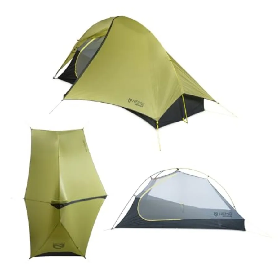 Backpacking tent for ultralight outdoor use, nylon fabric, olive green, waterproof and packable
Backpacking tent for ultralight outdoor use, nylon fabric, olive green, waterproof and packable