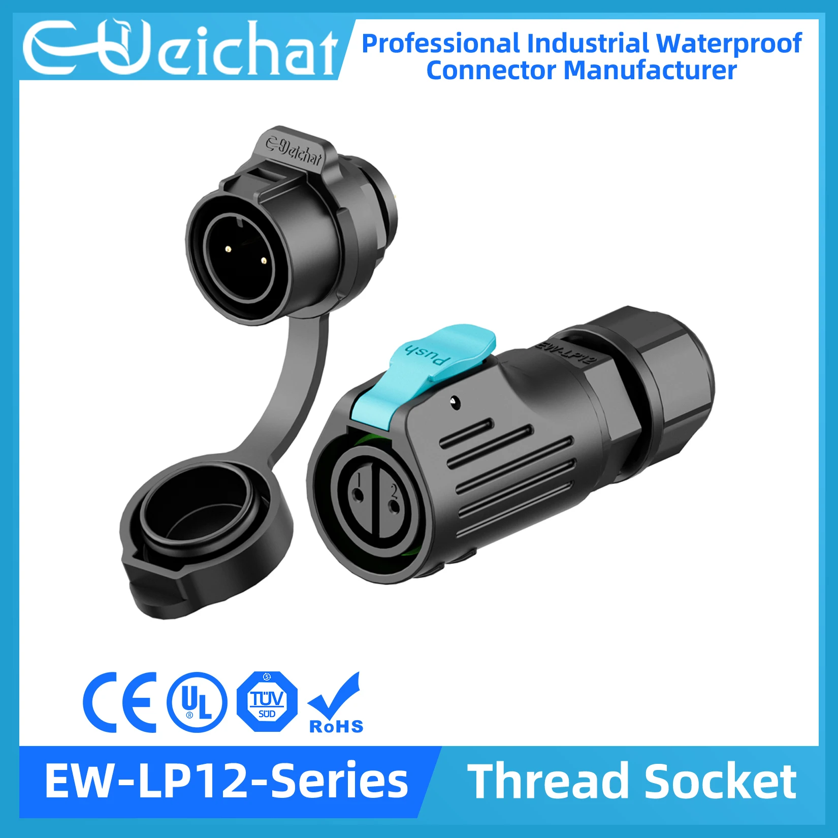 Solder Quick Push Pull Waterproof LP12 M12 Industrial Aviation Electrical Automotive Power Connector 2-8 Pin Thread Socket
Solder Quick Push Pull Waterproof LP12 M12 Industrial Aviation Electrical Automotive Power Connector 2-8 Pin Thread Socket