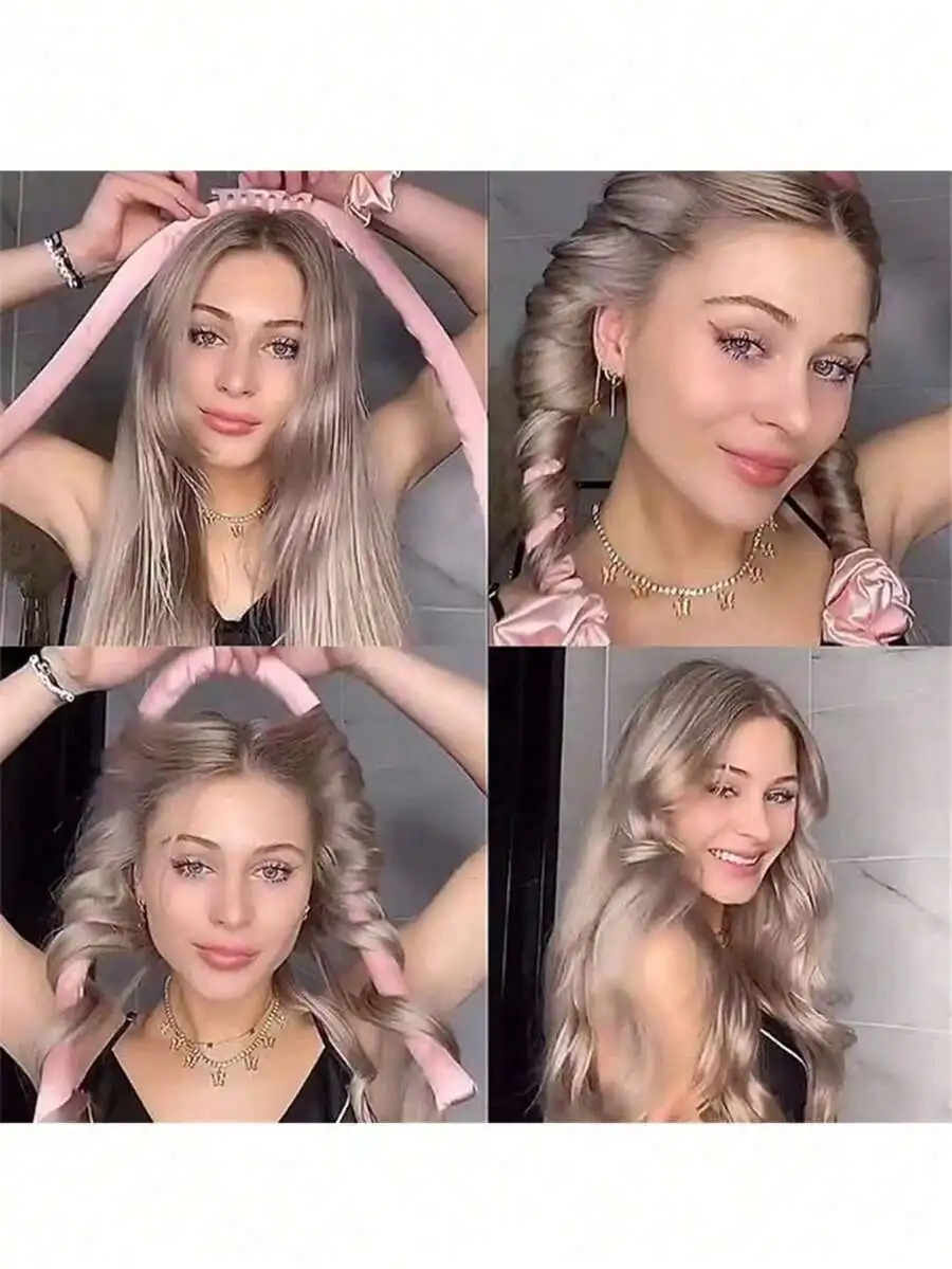 3-Piece Heat-Free Hair Styling Kit: Silk Headband + Foam Rollers For Loose Waves, All Hair Types, Long Hair Friendly
3-Piece Heat-Free Hair Styling Kit: Silk Headband + Foam Rollers For Loose Waves, All Hair Types, Long Hair Friendly