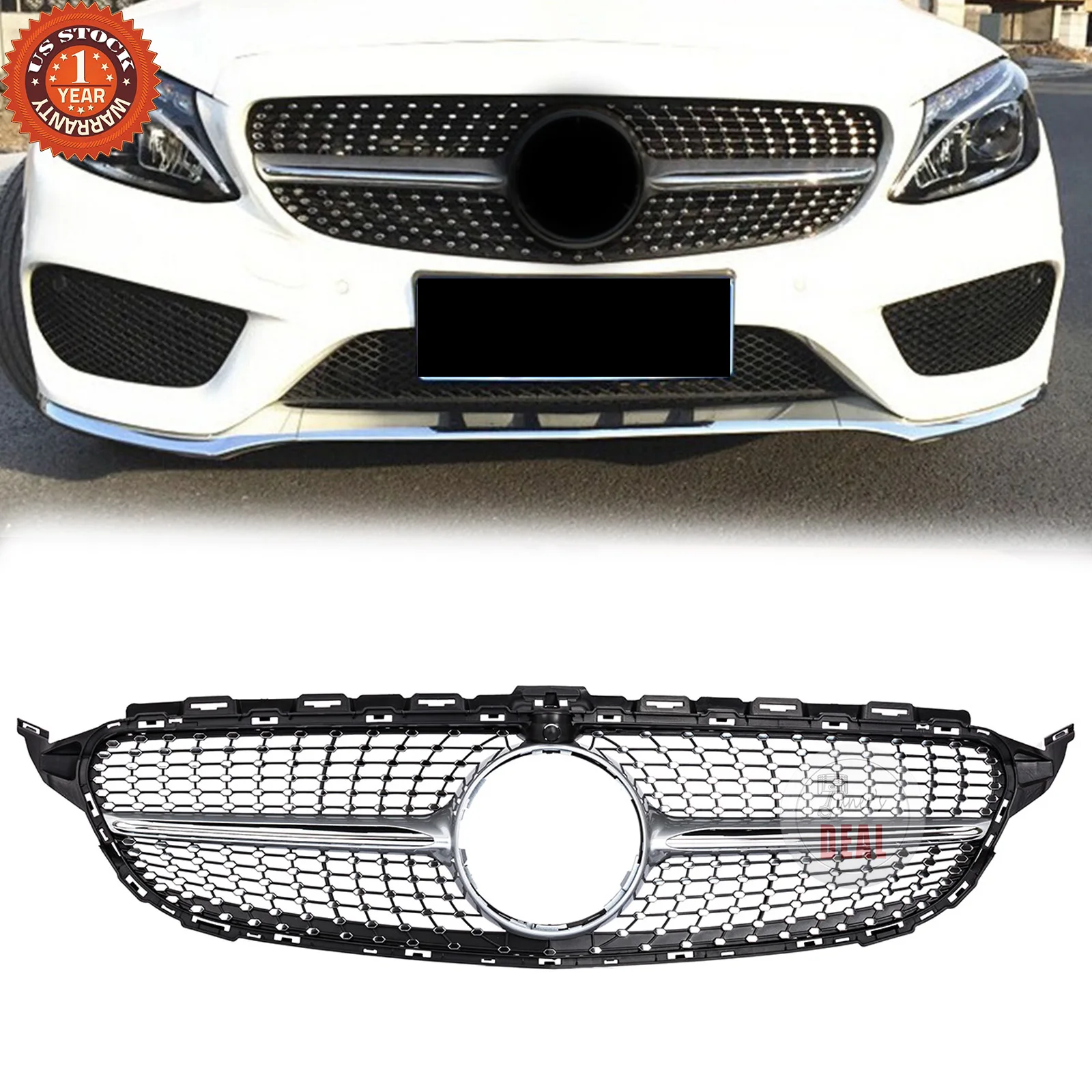 Diamond Grill For Mercedes Benz 2015-2018 C180 C200 C250 C300 C350 Diamond Front Bumper Grill Grid
Diamond Grill For Mercedes Benz 2015-2018 C180 C200 C250 C300 C350 Diamond Front Bumper Grill Grid