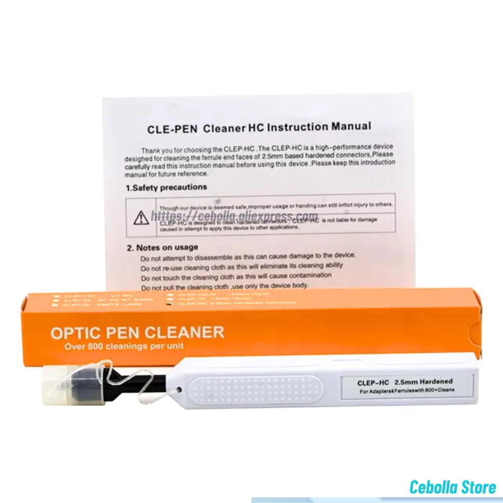 CLE-PEN One-Push One-Push Cleaning Tool Fiber Optic Cleaner Pen For Optical /HC 2.5Mm With 800+ Cleans
CLE-PEN One-Push One-Push Cleaning Tool Fiber Optic Cleaner Pen For Optical /HC 2.5Mm With 800+ Cleans