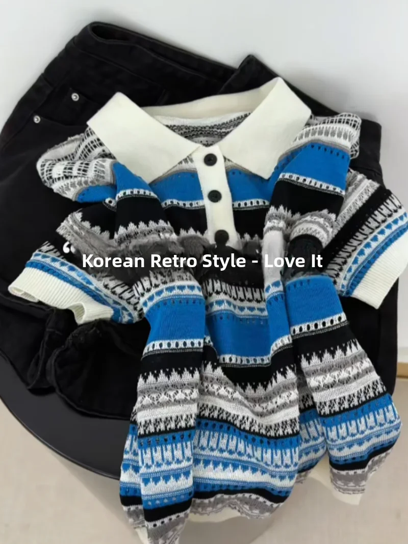Summer Casual Self-Keeping Neck Short Sleeve Knitted Sweater Women's Stripe Pattern Versatile Leisure Top Korean Style
Summer Casual Self-Keeping Neck Short Sleeve Knitted Sweater Women's Stripe Pattern Versatile Leisure Top Korean Style