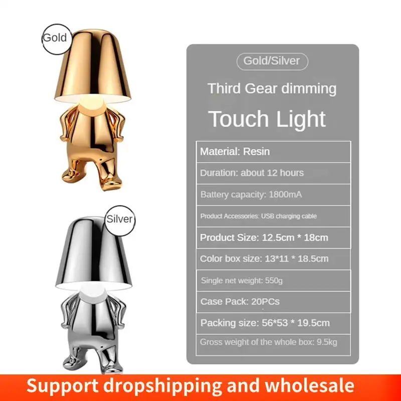 AA86 Touch Adjustable Switch Night Light Bedroom Desktop Decorative Reading Lamp Silver
AA86 Touch Adjustable Switch Night Light Bedroom Desktop Decorative Reading Lamp Silver