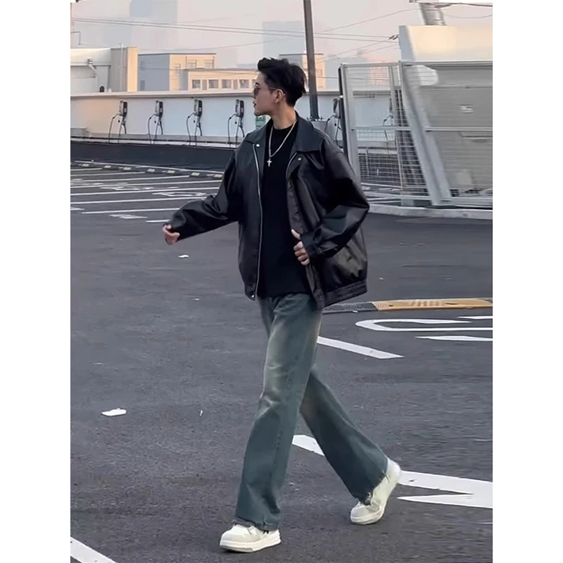 Мужская кожаная куртка Cleanfit Bla: весенне-осенняя, в американском уличном стиле, крутая мотоциклетная одежда, премиум-класс, из искусственной кожи
Мужская кожаная куртка Cleanfit Bla: весенне-осенняя, в американском уличном стиле, крутая мотоциклетная одежда, премиум-класс, из искусственной кожи