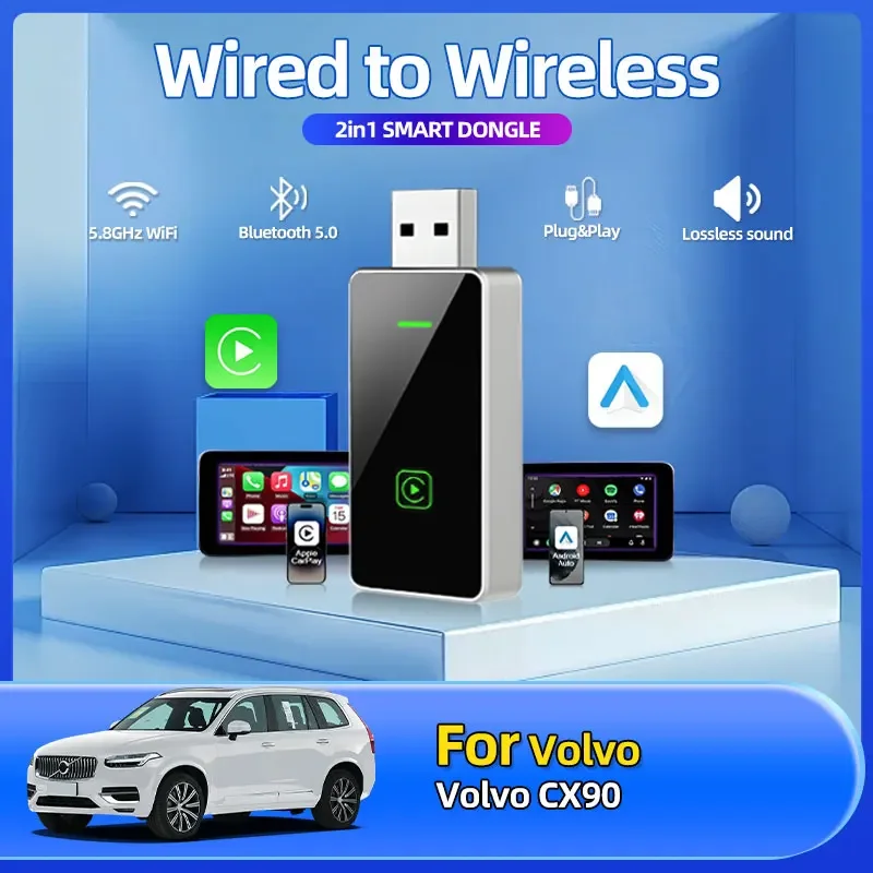 Fashion Smart Mini Box Wireless CarPlay Android Auto Adapter USB Dongle Plug And Play Universal Car Accessories For Volvo CX90
Fashion Smart Mini Box Wireless CarPlay Android Auto Adapter USB Dongle Plug And Play Universal Car Accessories For Volvo CX90