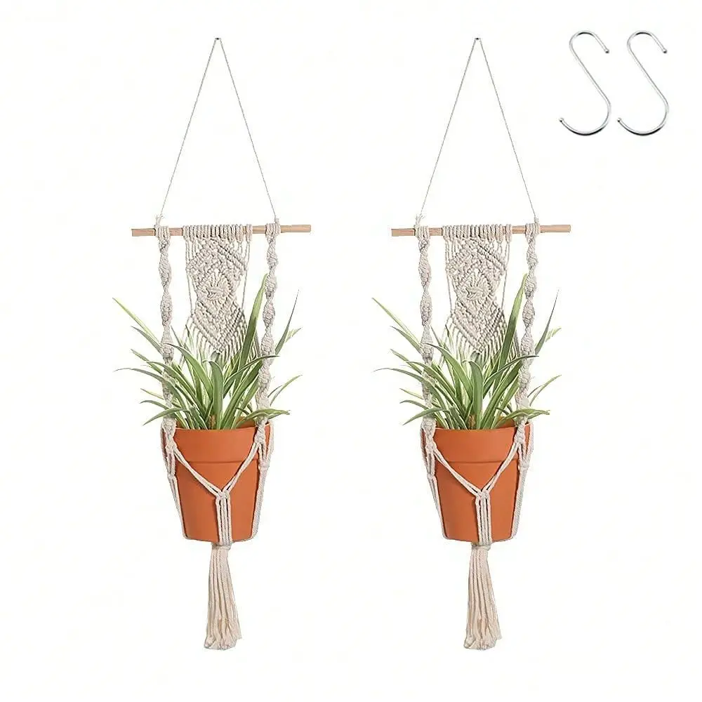 Macrame Plant Hangers Handmade Hemp Rope Hanging Baskets For Plants With Ceiling Hooks, Bohemian Home Decor Wall ArtInchcolorna
Macrame Plant Hangers Handmade Hemp Rope Hanging Baskets For Plants With Ceiling Hooks, Bohemian Home Decor Wall ArtInchcolorna