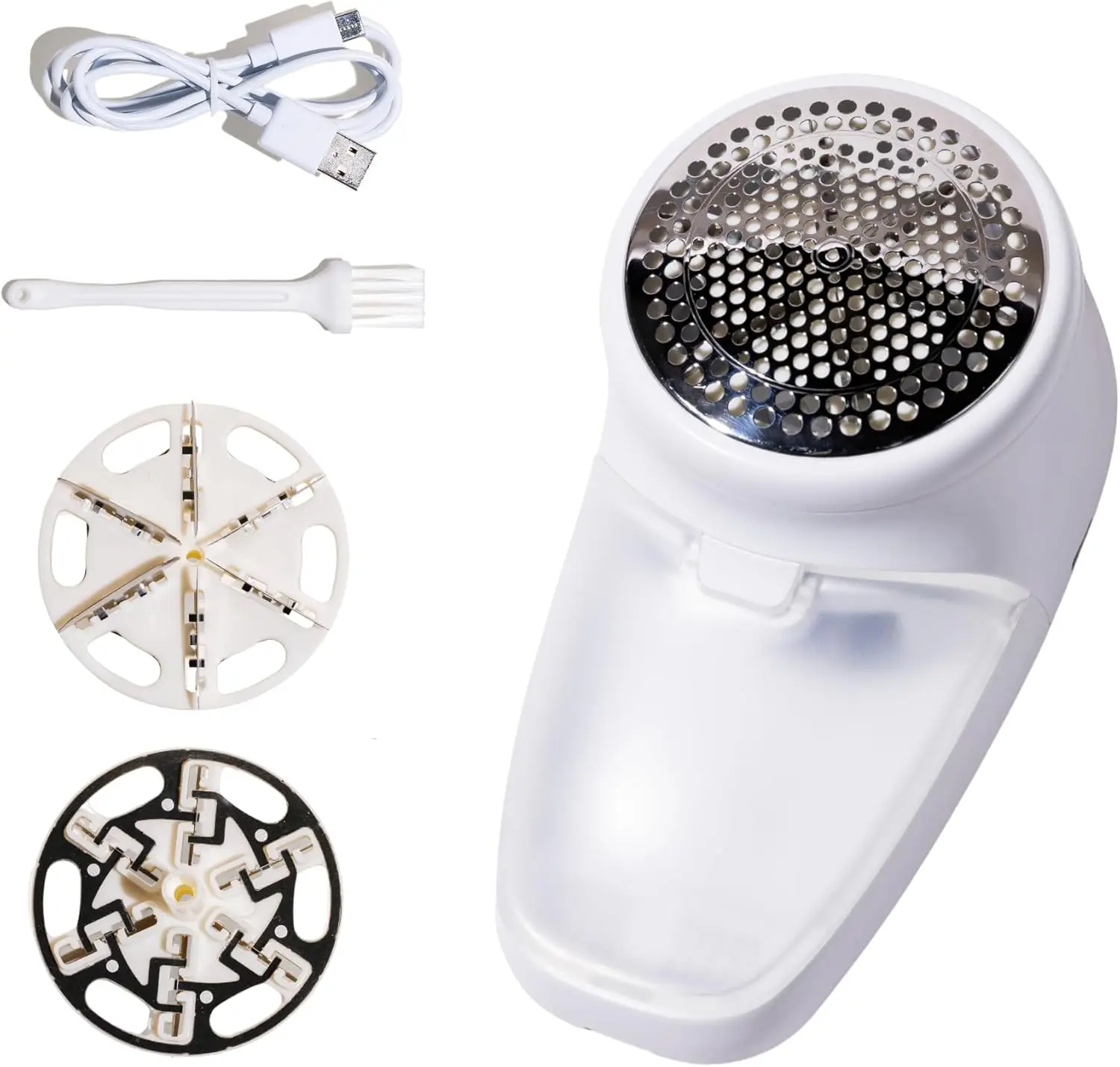 Fabric Shaver Lint Remover for Clothes & Furniture - Rechargeable Cordless Sweater Pill Remover with 6 Precision Blades - White
Fabric Shaver Lint Remover for Clothes & Furniture - Rechargeable Cordless Sweater Pill Remover with 6 Precision Blades - White
