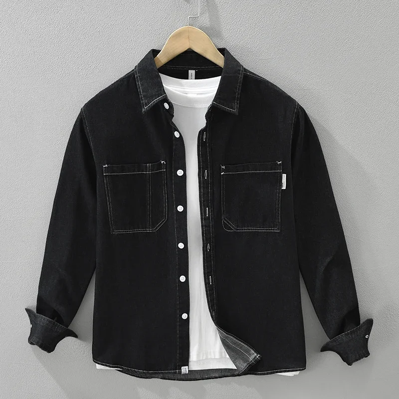 Vintage Denim Shirt for Men Multi-pocket Loose Long Sleeve Cowboy Shirts Plus Size Men's Clothing 2025 Autumn New
Vintage Denim Shirt for Men Multi-pocket Loose Long Sleeve Cowboy Shirts Plus Size Men's Clothing 2025 Autumn New