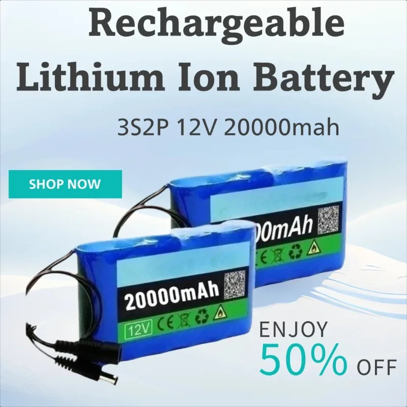 3S2P 12V 20000mah for Capacity DC CCTV Camera Monitor Rechargeable Lithium Ion Battery
3S2P 12V 20000mah for Capacity DC CCTV Camera Monitor Rechargeable Lithium Ion Battery