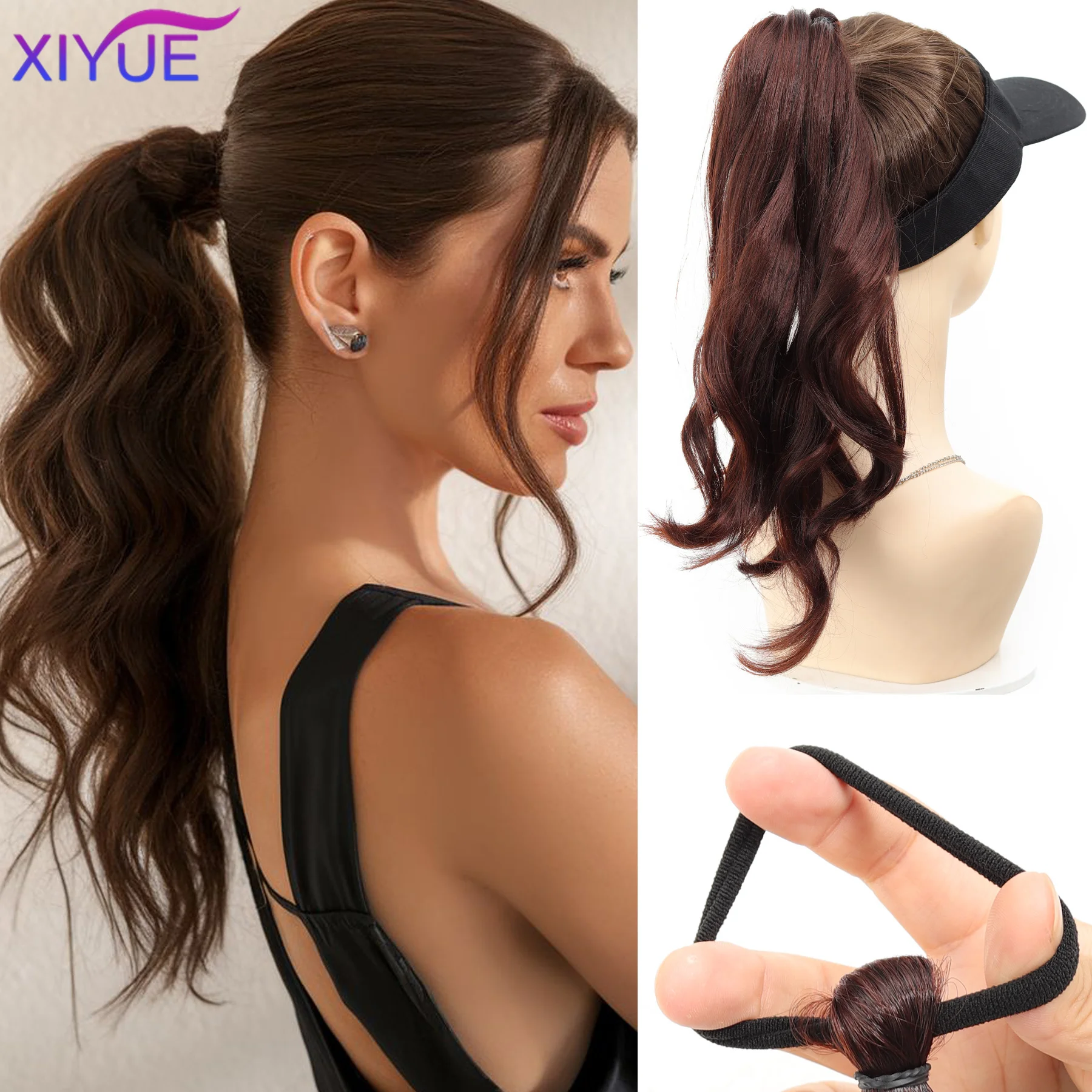 XIYUE Synthetic Elastic Rubber Band Ponytail Sweet Girl Black Long Curly Ponytail Hair Extension Heat-resistant Hairpiece Wig
XIYUE Synthetic Elastic Rubber Band Ponytail Sweet Girl Black Long Curly Ponytail Hair Extension Heat-resistant Hairpiece Wig