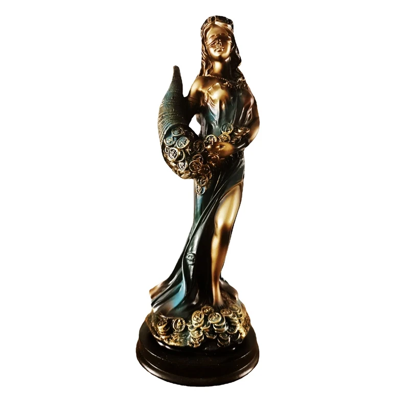 Blindfolded Fortuna Statue Ancient Greek Roman Goddess of Fortune Vintage Blue Luck Sculpture Luck Decorations for Home
Blindfolded Fortuna Statue Ancient Greek Roman Goddess of Fortune Vintage Blue Luck Sculpture Luck Decorations for Home