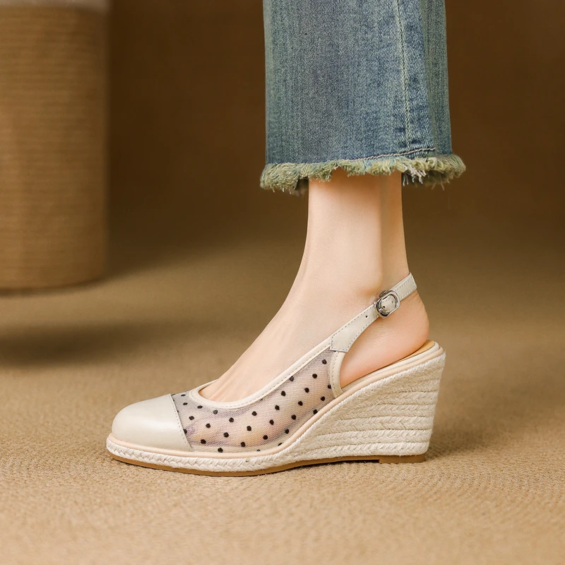 New Ladies Round Toe Mesh Sandals Platform Women Pumps Summer Wedges Espadrille High Heels Casual Slingback Sandals Shoes Female
New Ladies Round Toe Mesh Sandals Platform Women Pumps Summer Wedges Espadrille High Heels Casual Slingback Sandals Shoes Female