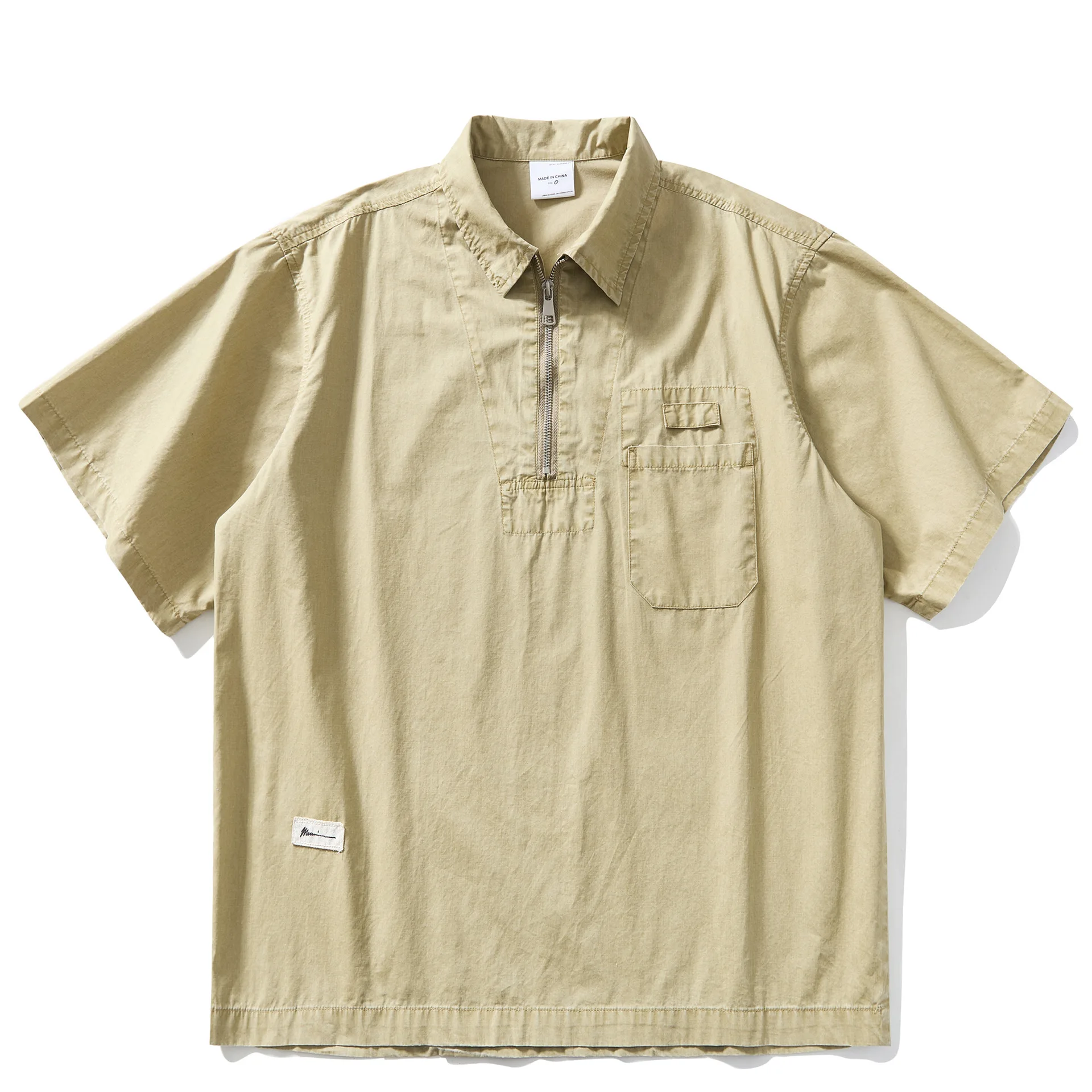 Japanese Retro Amikaji Washed Workwear Short Sleeved Shirt for Men and Women Loose Vintage Five Quarter Sleeved Shirt Trend
Japanese Retro Amikaji Washed Workwear Short Sleeved Shirt for Men and Women Loose Vintage Five Quarter Sleeved Shirt Trend