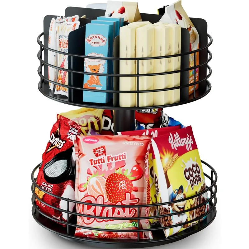 Snack Organizer - Versatile Snack Storage 2 Tier Lazy Susan with Convenient Grab-and-Go Design, Metal Snack Holder for Home, Off
Snack Organizer - Versatile Snack Storage 2 Tier Lazy Susan with Convenient Grab-and-Go Design, Metal Snack Holder for Home, Off