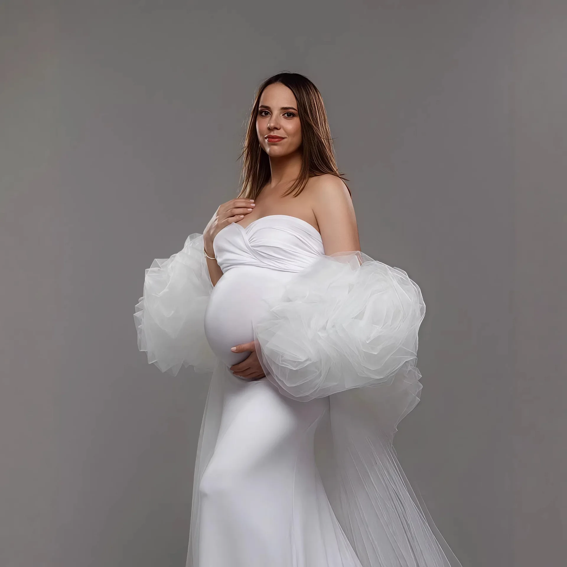 White Rose Shrug Cape Jacket Photography Maternity Dresses for Photo Shoot Pregnancy Photoshoot Outfit Baby Belly Shooting Dress
White Rose Shrug Cape Jacket Photography Maternity Dresses for Photo Shoot Pregnancy Photoshoot Outfit Baby Belly Shooting Dress