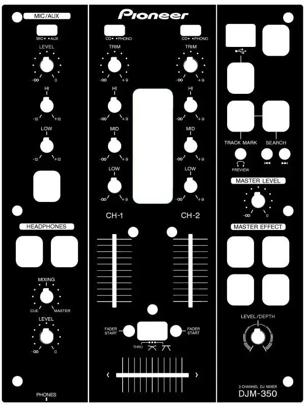 Панель микшерной консоли Pioneer DJM350 Защитная пленка для DJ-контроллера Черный. Не DJ-контроллер!
Панель микшерной консоли Pioneer DJM350 Защитная пленка для DJ-контроллера Черный. Не DJ-контроллер!
