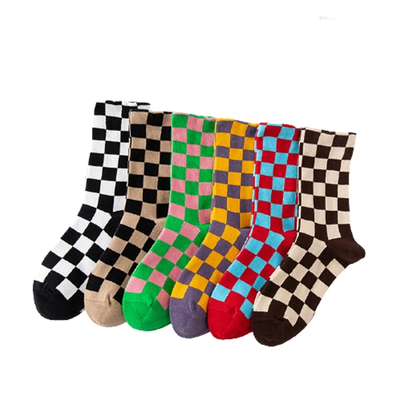 Funky Harajuku Trend Women Checkerboard Socks Geometric Checkered Socks Men Hip Hop Cotton Streetwear Novelty Socks femme mujer
Funky Harajuku Trend Women Checkerboard Socks Geometric Checkered Socks Men Hip Hop Cotton Streetwear Novelty Socks femme mujer
