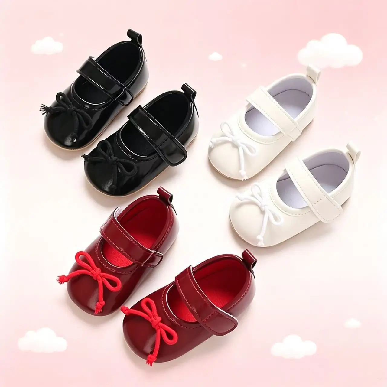 New Baby Shoes PU Leather Baby Girl Shoes Rubber Sole Anti-slip Solid Color Bow Toddler First Walkers Newborn Crib Toddler Shoes
New Baby Shoes PU Leather Baby Girl Shoes Rubber Sole Anti-slip Solid Color Bow Toddler First Walkers Newborn Crib Toddler Shoes