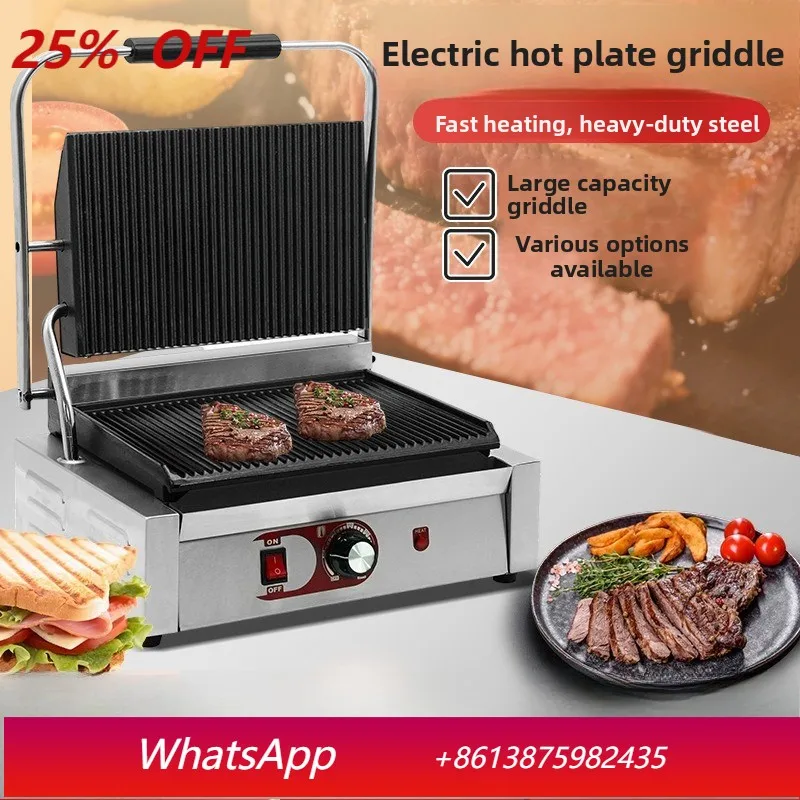 YJQ Commercial Electric Grill Chicken Steak Steak Stalling Machine Widening and Thickening Iron Plate Press Equipment
YJQ Commercial Electric Grill Chicken Steak Steak Stalling Machine Widening and Thickening Iron Plate Press Equipment