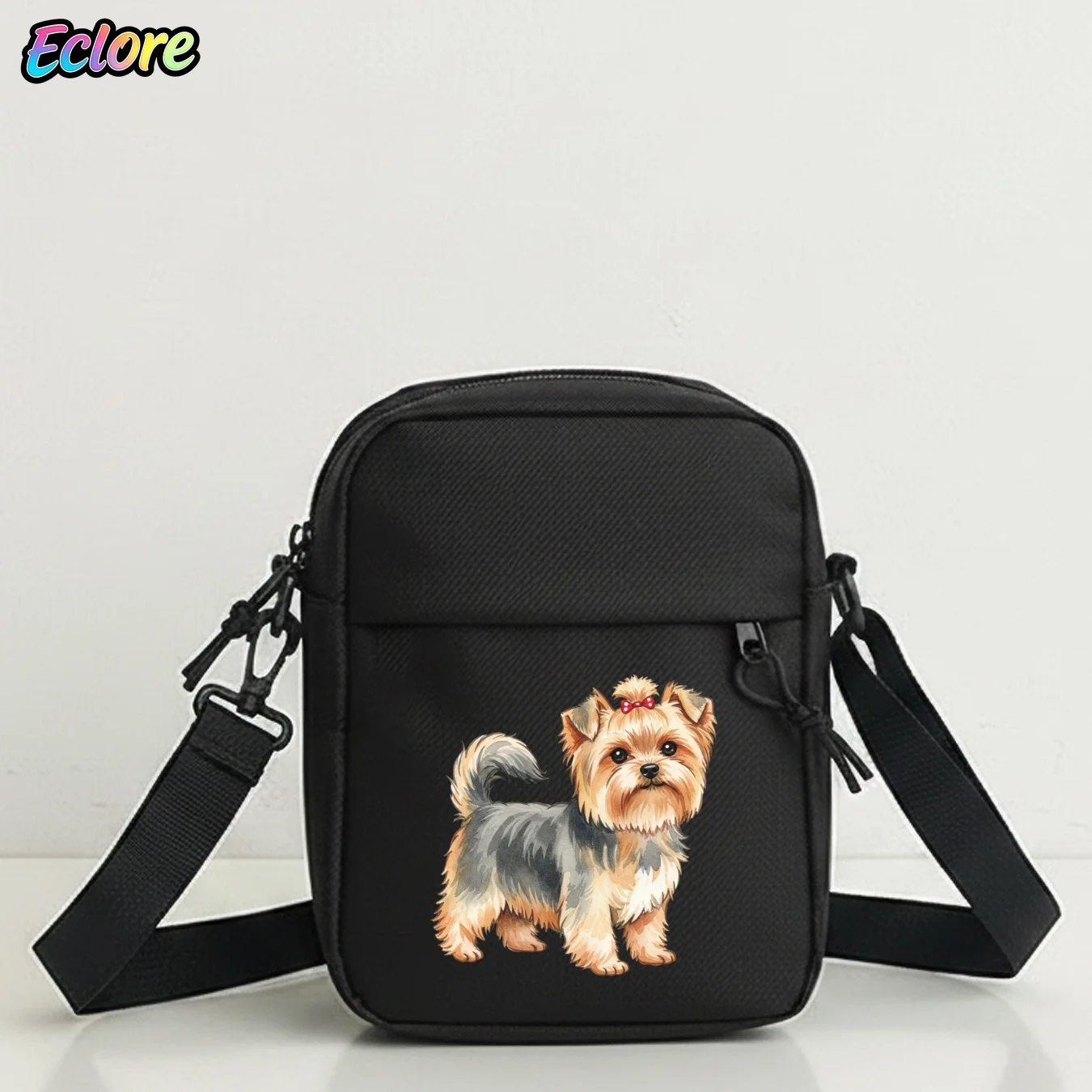 Bowknot Yorkie Watercolor Dog Shoulder Bag with Adjustable Strap, Zipper Closure, Cute Travel Purse for Walking, Party, Concert,
Bowknot Yorkie Watercolor Dog Shoulder Bag with Adjustable Strap, Zipper Closure, Cute Travel Purse for Walking, Party, Concert,