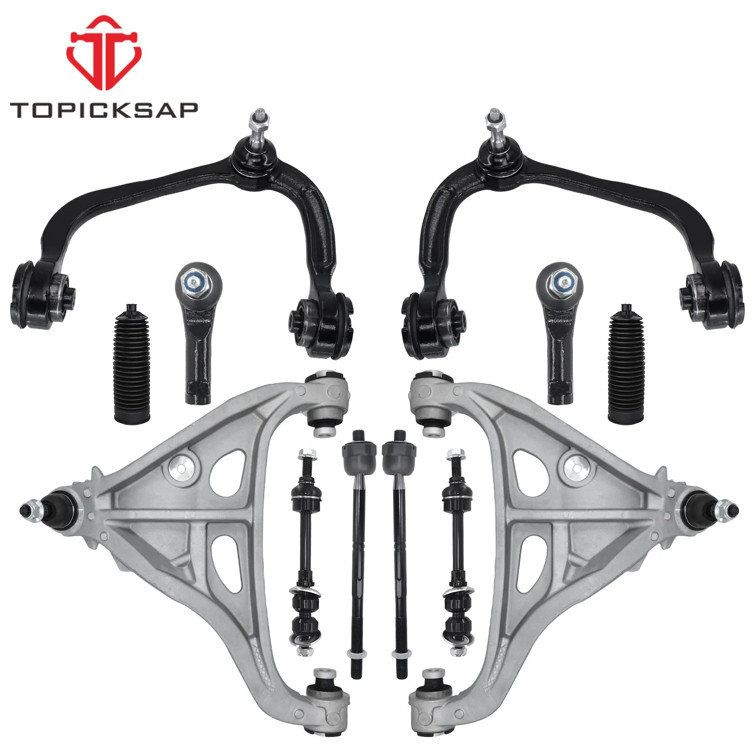 TOPICKSAP 12Pcs Front Lower Control Arm w/BJ Tie Rod Boot Sway Bar Link for Ford F-150 2005-2008 Lincoln Navigator 2006-2008
TOPICKSAP 12Pcs Front Lower Control Arm w/BJ Tie Rod Boot Sway Bar Link for Ford F-150 2005-2008 Lincoln Navigator 2006-2008