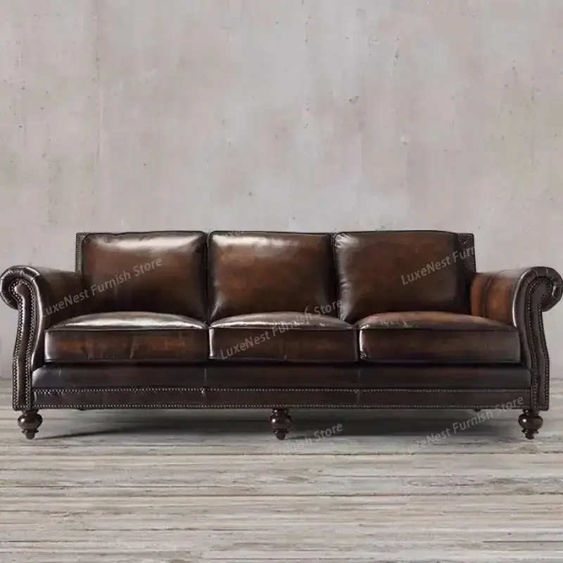 Ergonomic Leather Living Rooms Sofa Creative Leisure Medieval Luxury Retro Simple Sofa Skincare Divano Letto Hotel Furniture
Ergonomic Leather Living Rooms Sofa Creative Leisure Medieval Luxury Retro Simple Sofa Skincare Divano Letto Hotel Furniture