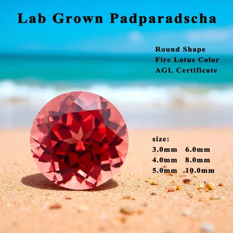 Lab Grown Padparadscha Round Shape Fire Lotus Color Top Quality for Diy Jewelry Making Ring Selectable Certificate
Lab Grown Padparadscha Round Shape Fire Lotus Color Top Quality for Diy Jewelry Making Ring Selectable Certificate