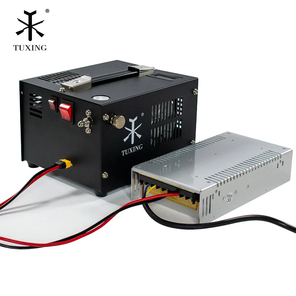 TUXING TXES061 300 бар портативный воздушный компрессор PCP 4500 фунтов на квадратный дюйм компрессор высокого давления с автомобильным трансформатором 12 В для дайвинга с винтовкой PCP 
TUXING TXES061 300 бар портативный воздушный компрессор PCP 4500 фунтов на квадратный дюйм компрессор высокого давления с автомобильным трансформатором 12 В для дайвинга с винтовкой PCP