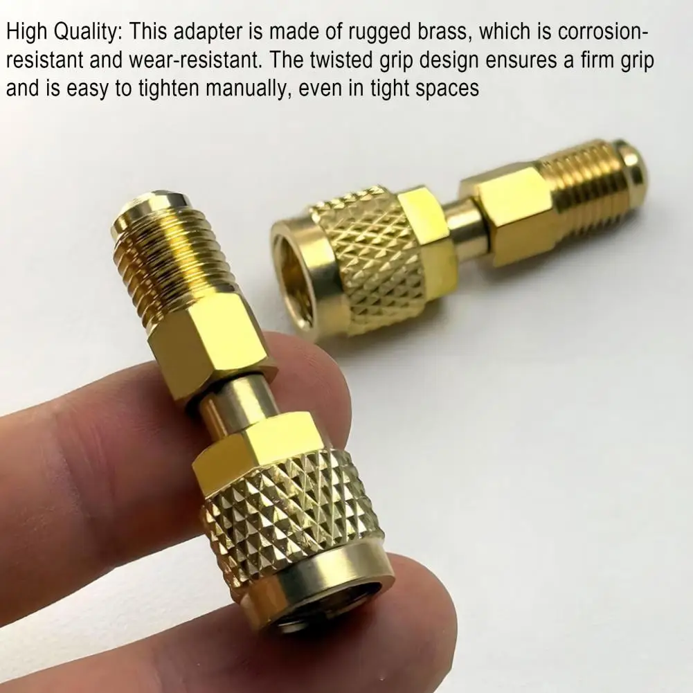 External Thread Adapter Universal R32 R454b Refrigerant Brass Adapter Gauge Hose Connector for Easy Installation for 1/2pcs
External Thread Adapter Universal R32 R454b Refrigerant Brass Adapter Gauge Hose Connector for Easy Installation for 1/2pcs