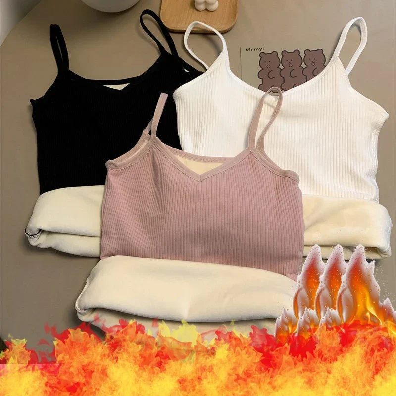 2PCS Women Winter Warm Underwear Solid Color Thermal Casual Nightwear Sexy Elasticity Female Thin Velvet T-shirt Sleeveless Tops
2PCS Women Winter Warm Underwear Solid Color Thermal Casual Nightwear Sexy Elasticity Female Thin Velvet T-shirt Sleeveless Tops