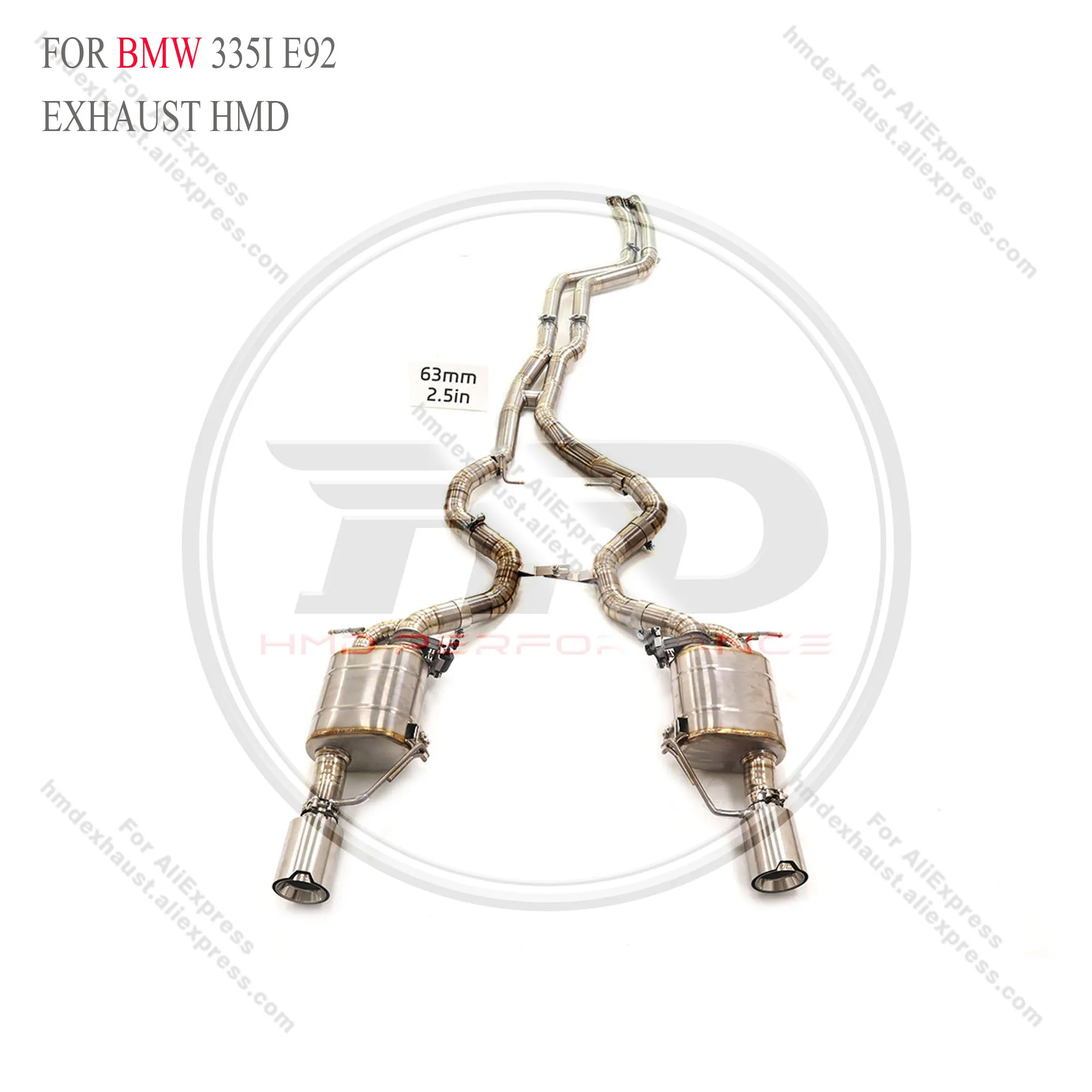 Titanium catback For BMW 335i E92 with valve HMD Exhaust System Performance Quality certification
Titanium catback For BMW 335i E92 with valve HMD Exhaust System Performance Quality certification